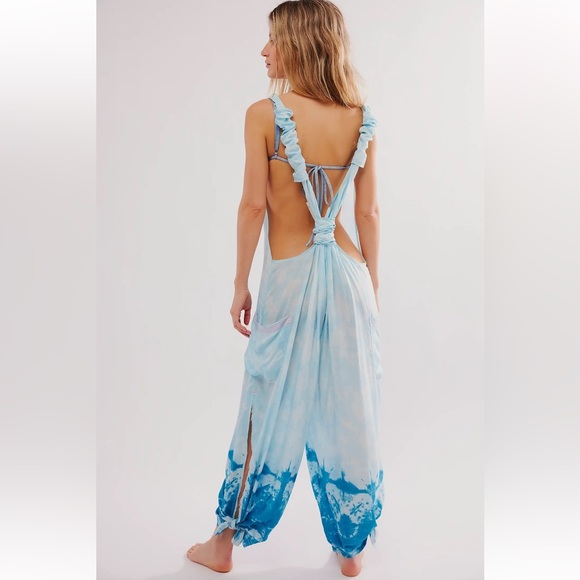 FREE PEOPLE MOVEMENT ANTHROPOLOGIE Beach Break Boho Jumpsuit New Size Large - Picture 1 of 10